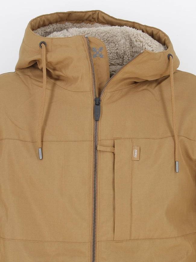 blouson-double-sherpa-ripstop-marron-homme-oxbow